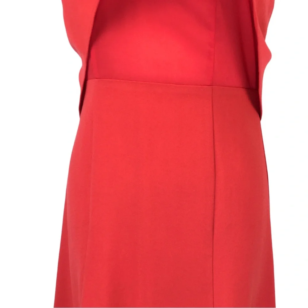 BCBGMaxAzria Mode Orange Coral Mod Tiered Open Back Retro Swing Dress size 6 - Picture 7 of 14